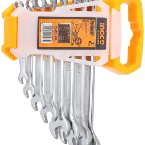 Ingco 8pcs combination spanner set Size:6-19mm