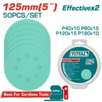 Total Sanding sheet for random orbital sander Size:125mm 50Pcs/set - Image 2