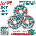 Total Ultra-thin TCT saw blade set 3Pcs/set - Image 2