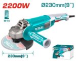 Total Angle grinder 2200W 230mm - Image 3