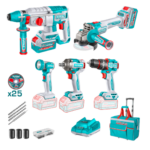 Total 5 Pcs Cordless industrial combo kit Voltage:20V