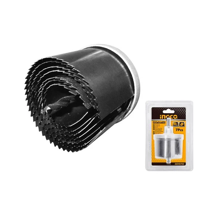 akhs702 Ingco 7pcs hole saw set - Image 1