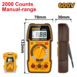 Ingco Digital multimeter 600C 2000counts - Image 3
