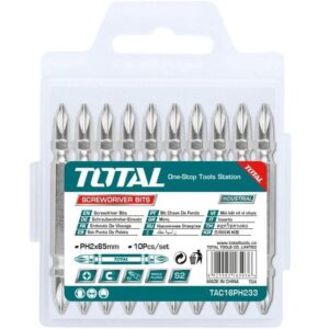 Total Screwdriver bits PH2, 65mm,10pcs/set Double end bits