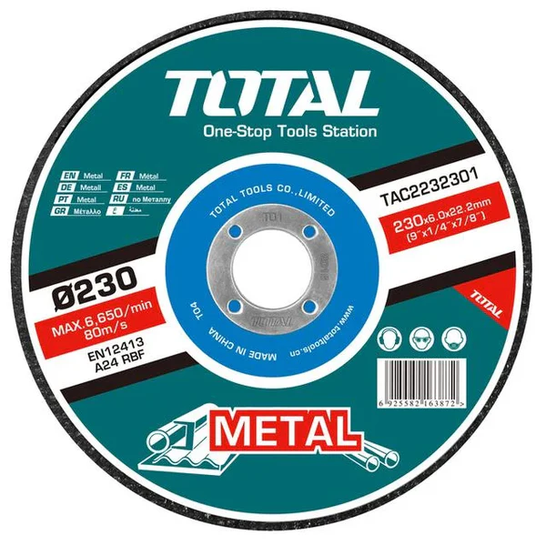 TAC2232301-i1_600x Total Abrasive metal grinding disc 230mm(9")X6.0mm - Image 1