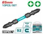 Total Impact Screwdriver bit PH2+PH2 65mm 10pcs/set - Image 3