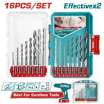 Total 16 Pcs metal, masonry and wood drill bits set - Image 3