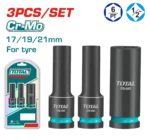 Total 3 Pcs 1/2"Dr. Deep impact socket set - Image 2