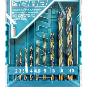 Total 9PCS HSS twist drill bits set