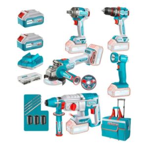 Total 5 Pcs Cordless industrial combo kit