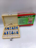 12-piece router bit set with 8mm shanks